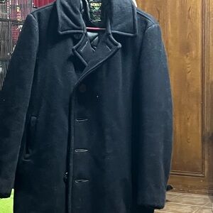 Schott Men's Wool Black Pea Coat